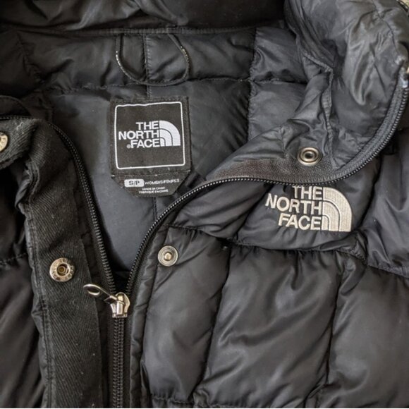 North Face 600 down parka long black puffer coat, women's small - Picture 6 of 11